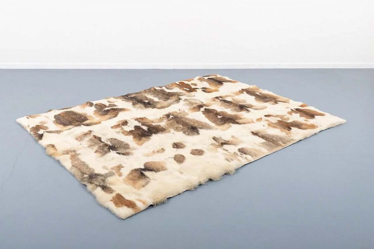 Fur blanket rug by Pietro Bruno, late 20th century 6