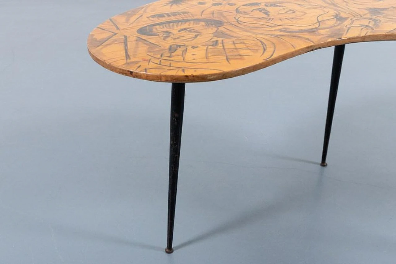 Mid-Century sculptural steel side table, 1950s 7