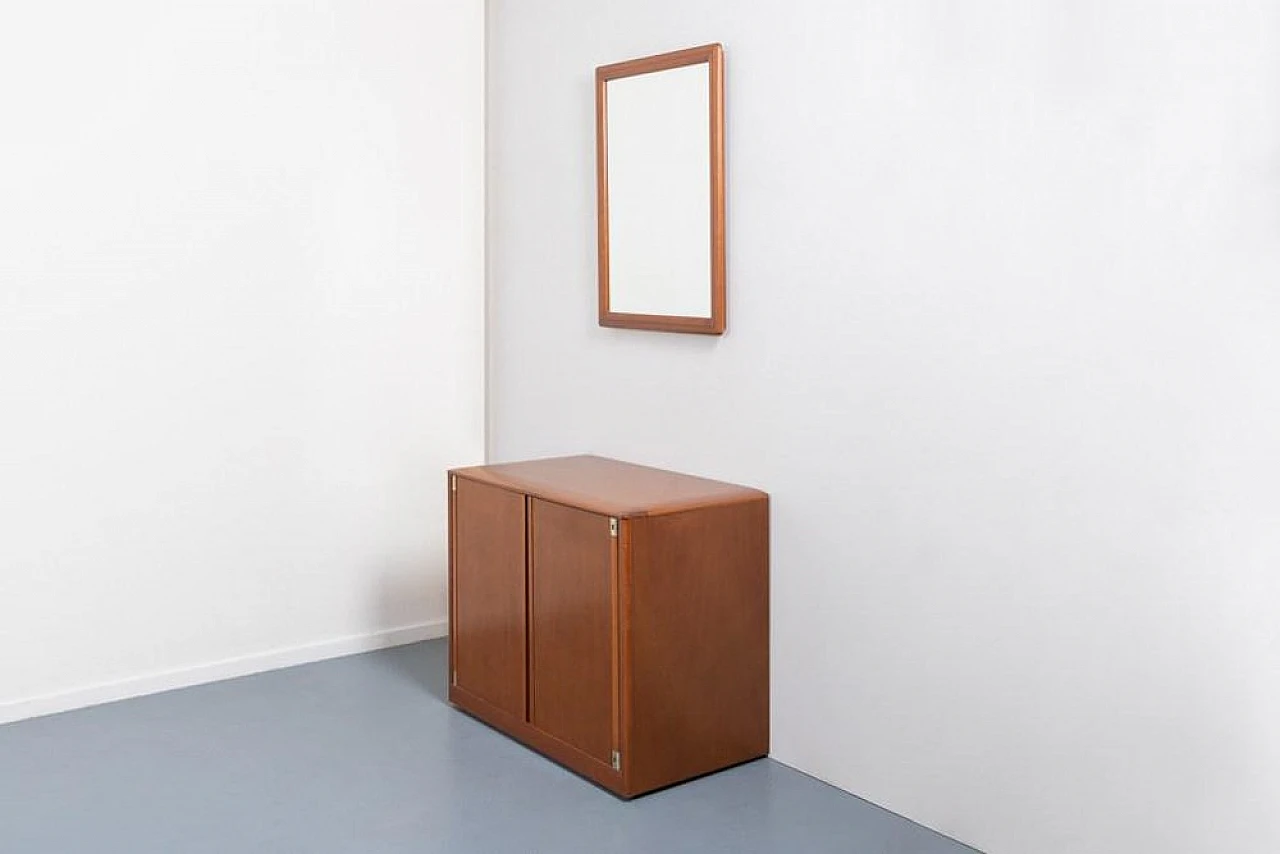 Walnut sideboard with mirror by Gigi Radice, 1980s 5