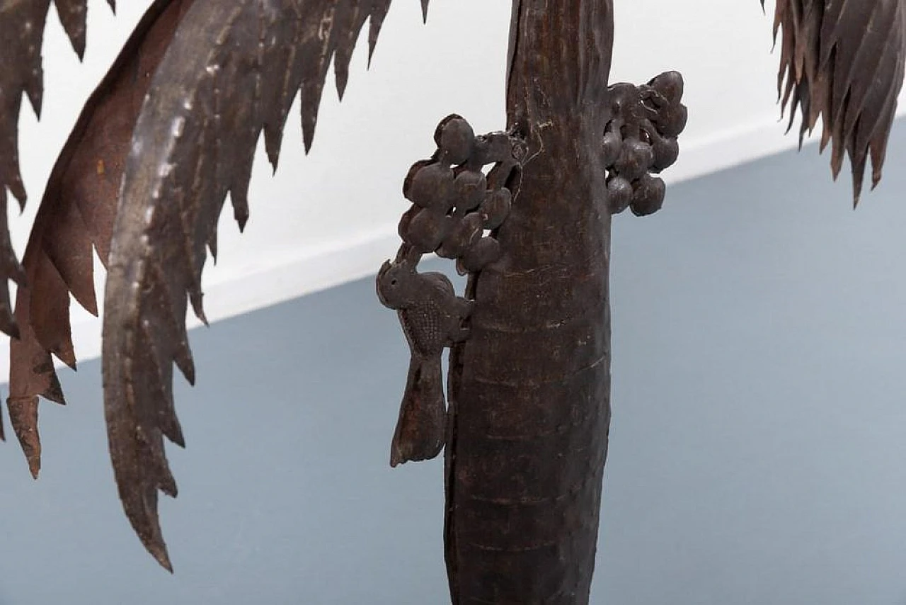 Wrought metal lamp Palm tree by Atelier Marolles, late 20th century 5