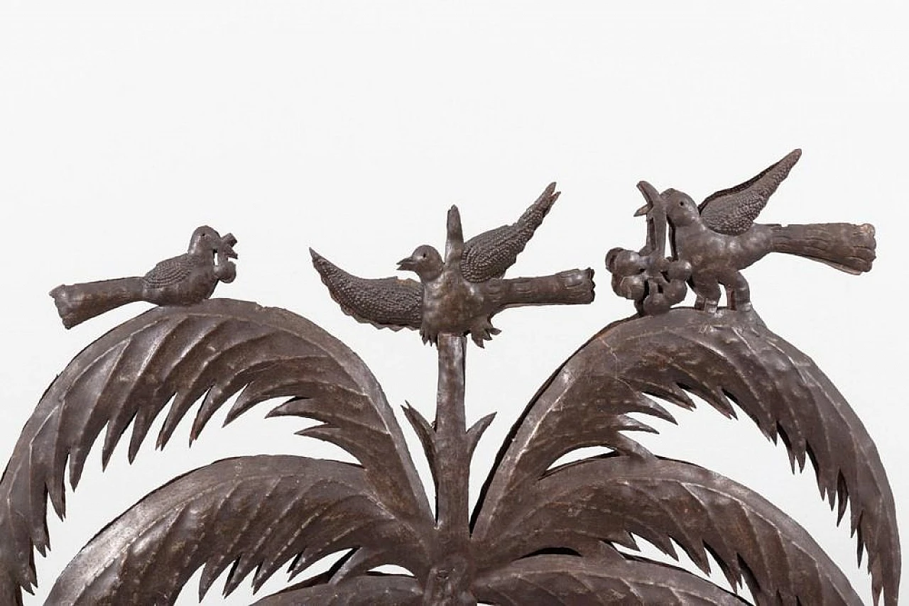 Wrought metal lamp Palm tree by Atelier Marolles, late 20th century 6