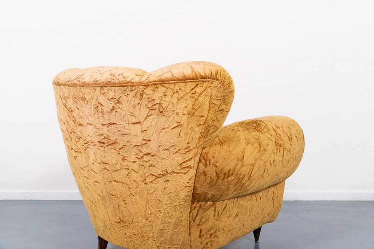 Pair of velvet armchairs by Arredamenti Borsani, 1940s 7