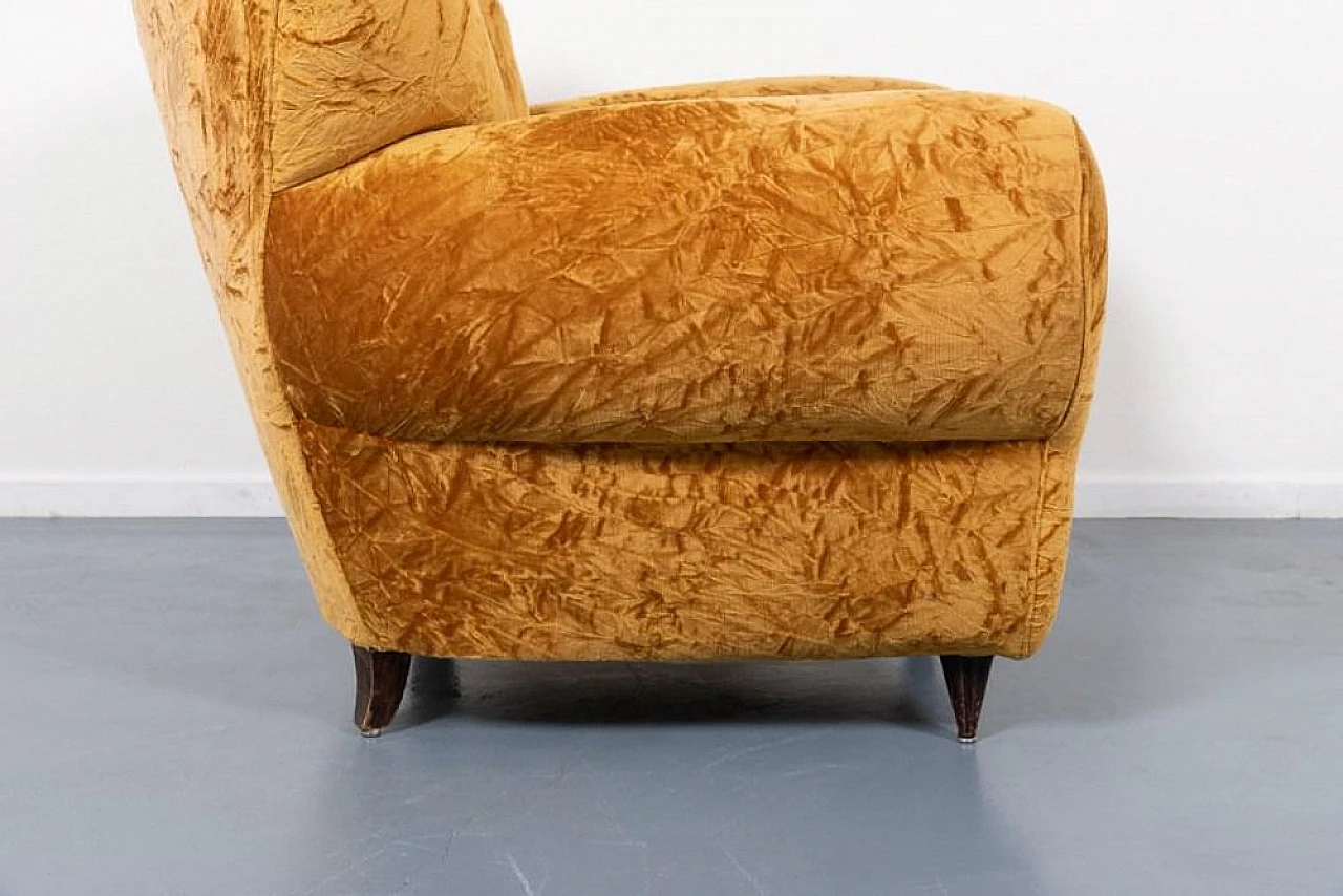 Pair of velvet armchairs by Arredamenti Borsani, 1940s 8