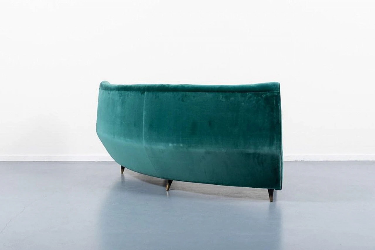 Velvet sofa by Guglielmo Veronesi for ISA Bergamo, 1960s 6