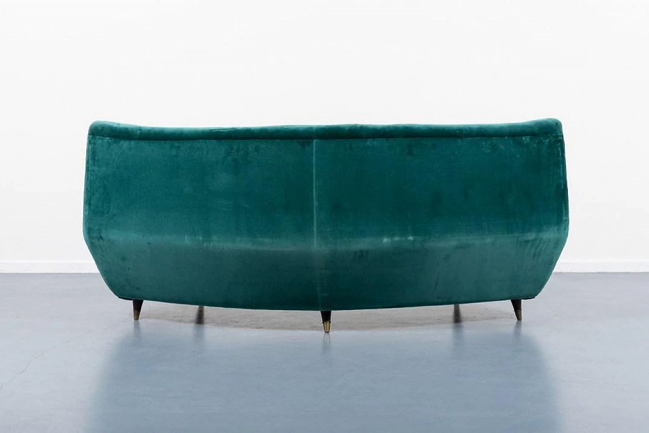 Velvet sofa by Guglielmo Veronesi for ISA Bergamo, 1960s 7