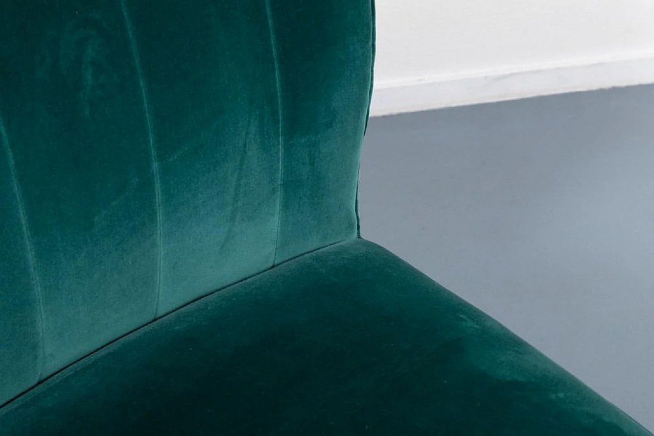 Velvet sofa by Guglielmo Veronesi for ISA Bergamo, 1960s 8