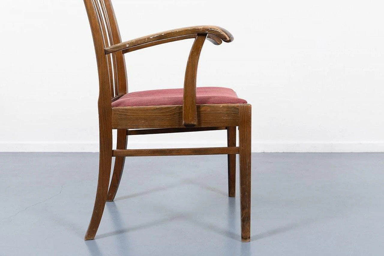 Danish chair in wood and fabric by Frits Henningsen, 1950s 3