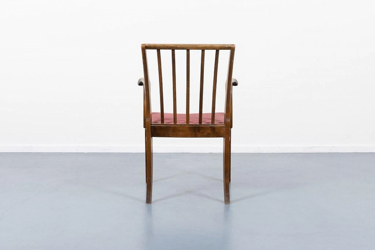 Danish chair in wood and fabric by Frits Henningsen, 1950s 7