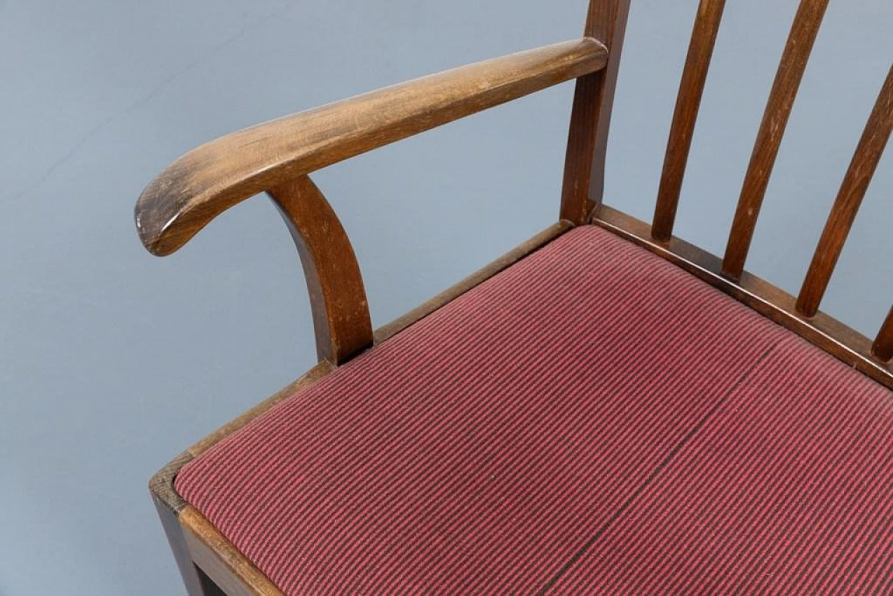 Danish chair in wood and fabric by Frits Henningsen, 1950s 10