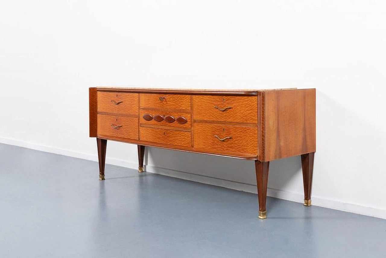 Chest of drawers with marble top by Arredamenti Falcieri, 1950s 4