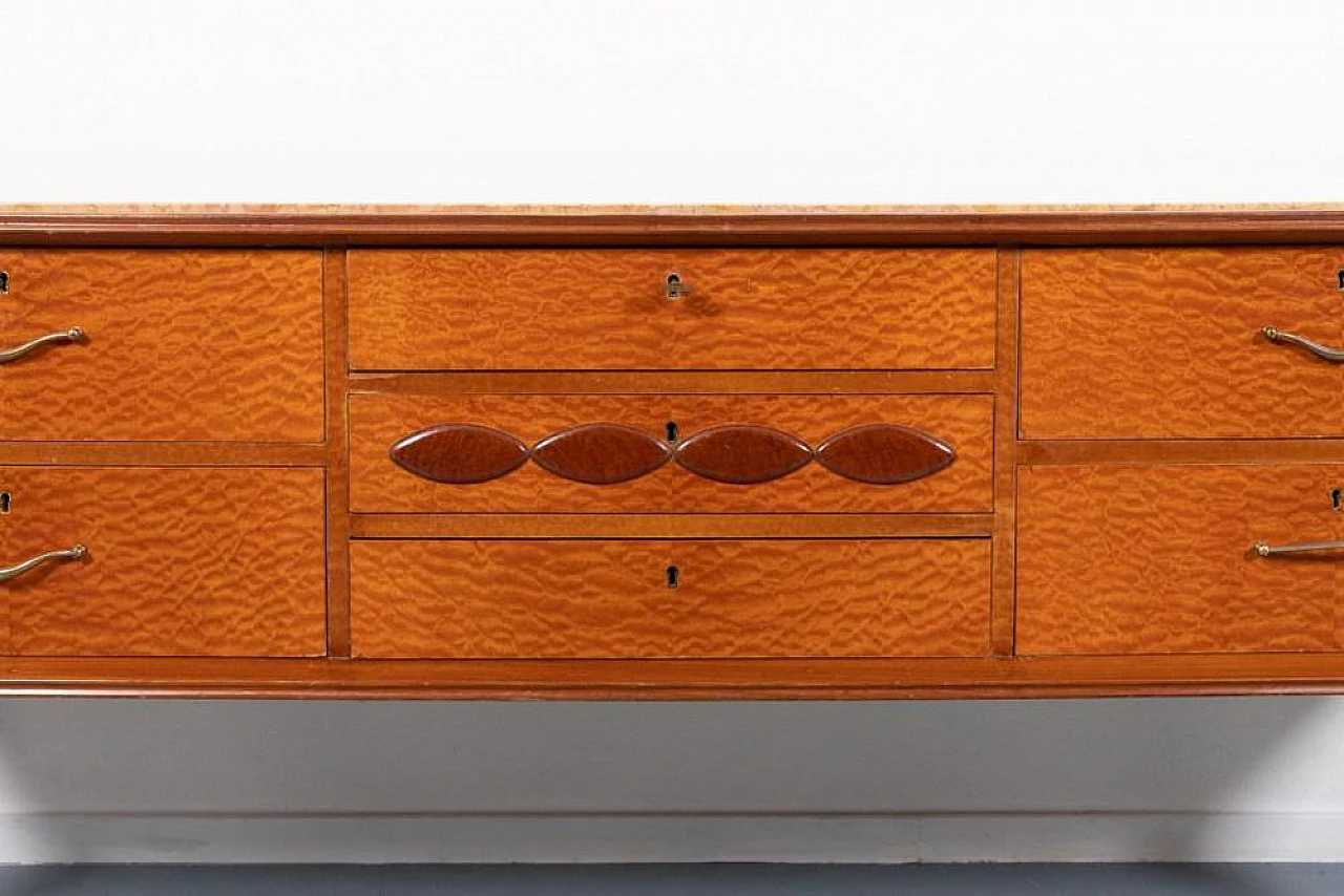 Chest of drawers with marble top by Arredamenti Falcieri, 1950s 6