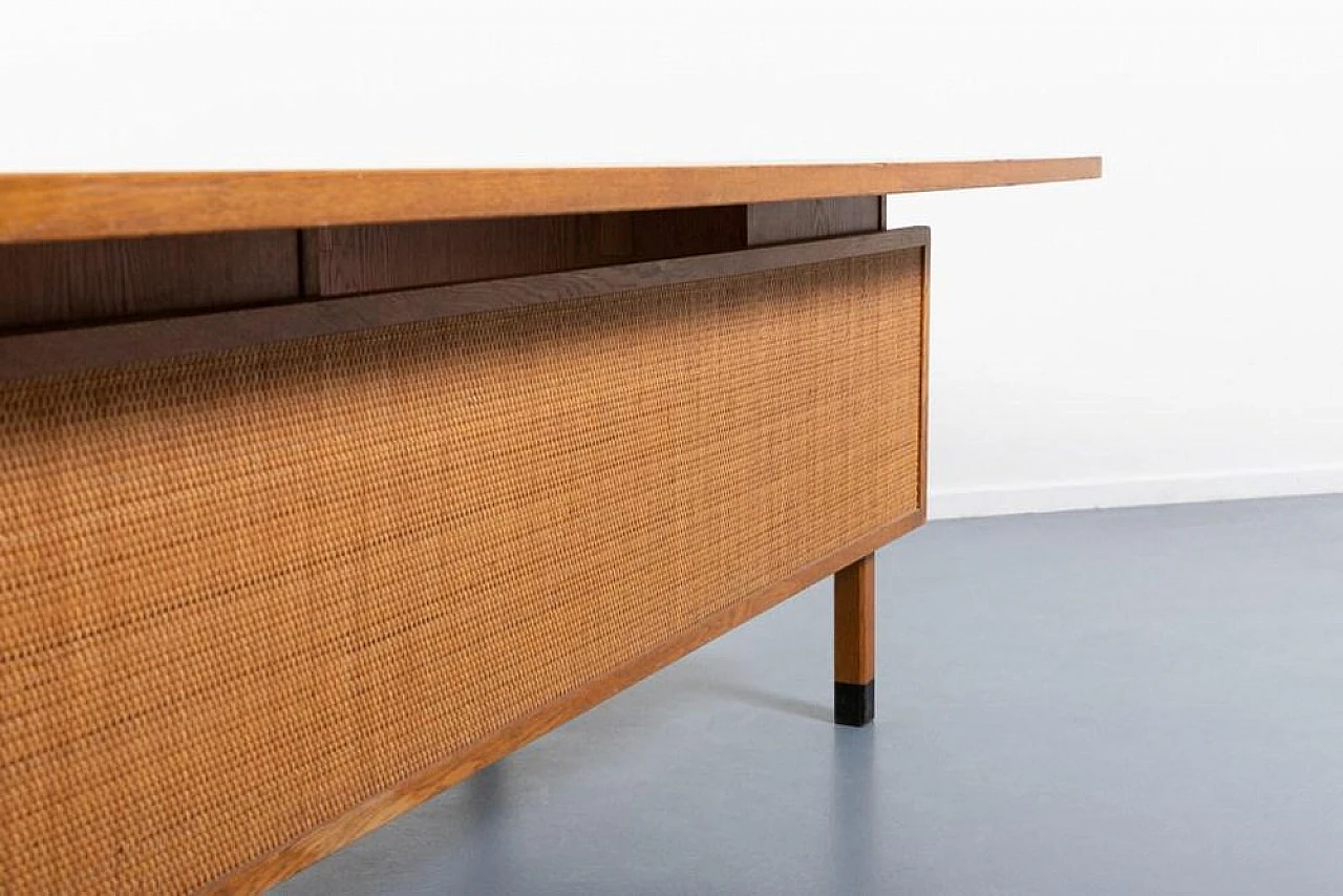 Swedish oak desk by Atvidabergs, 1960s 13