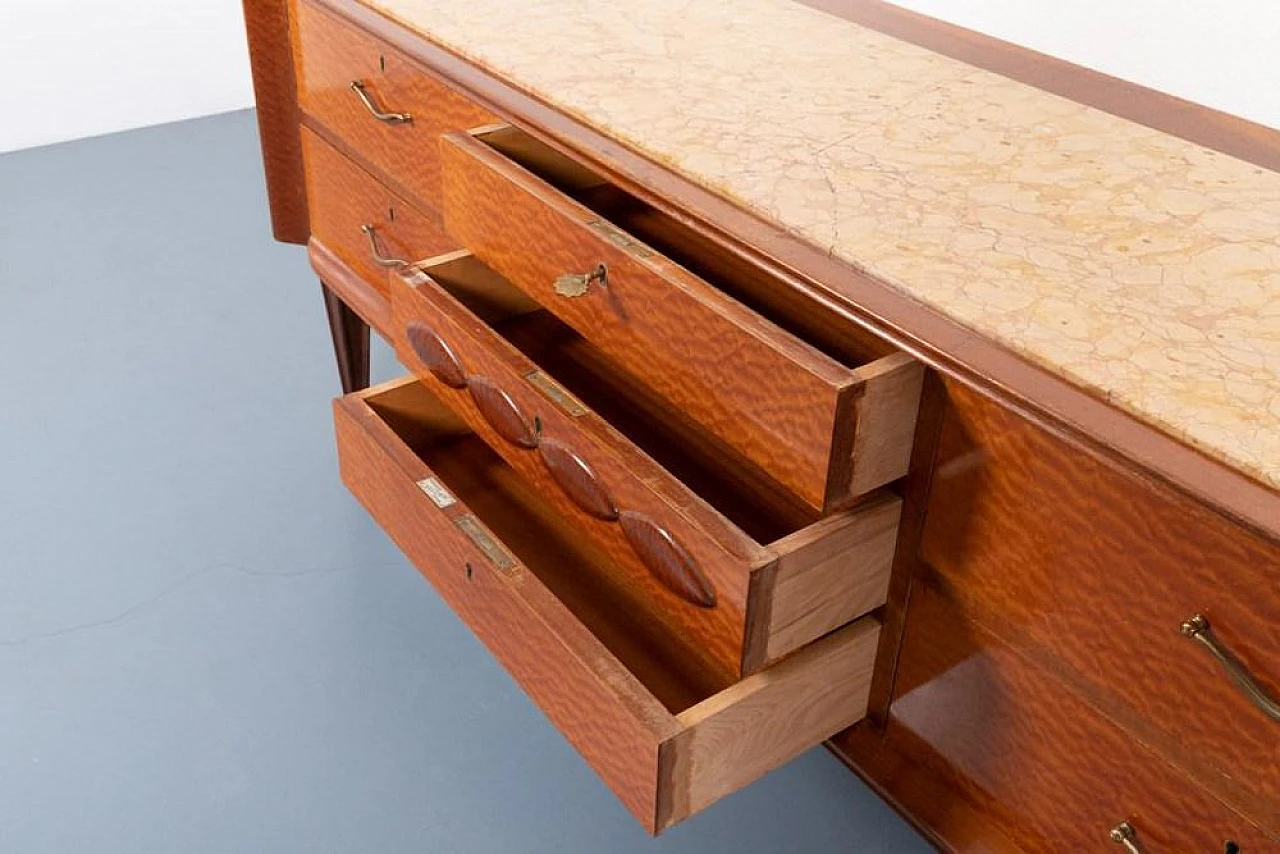 Chest of drawers with marble top by Arredamenti Falcieri, 1950s 8