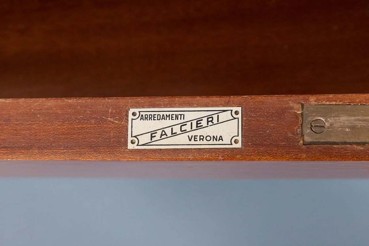 Chest of drawers with marble top by Arredamenti Falcieri, 1950s 9