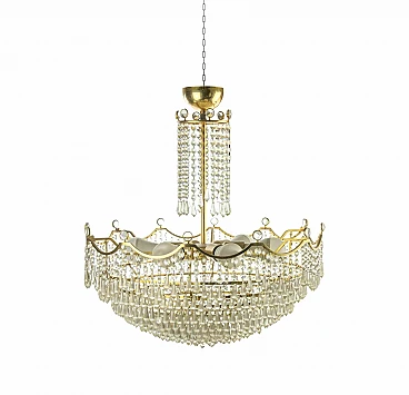 Crystal Drops Chandelier 1940s-1950s