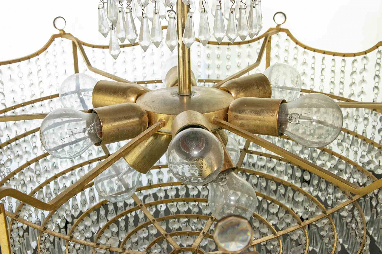 Crystal Drops Chandelier 1940s-1950s 5