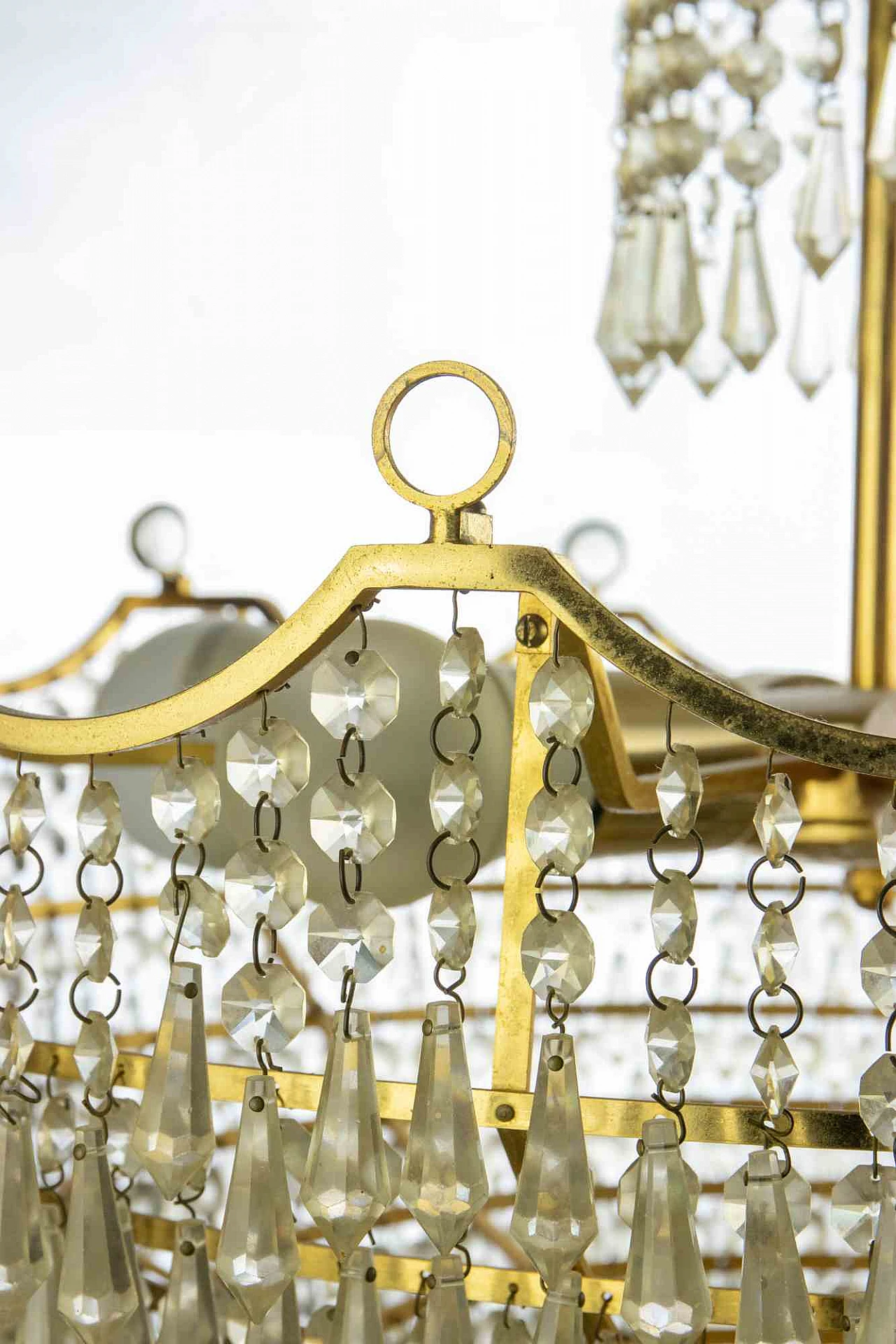 Crystal Drops Chandelier 1940s-1950s 6