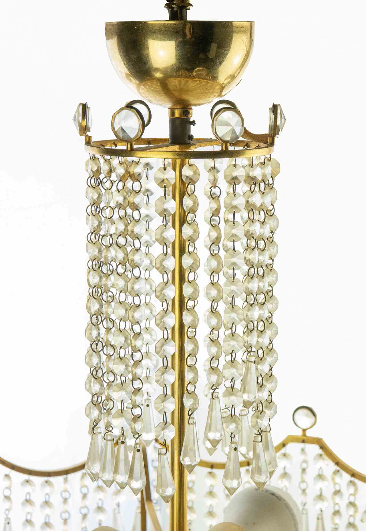 Crystal Drops Chandelier 1940s-1950s 7