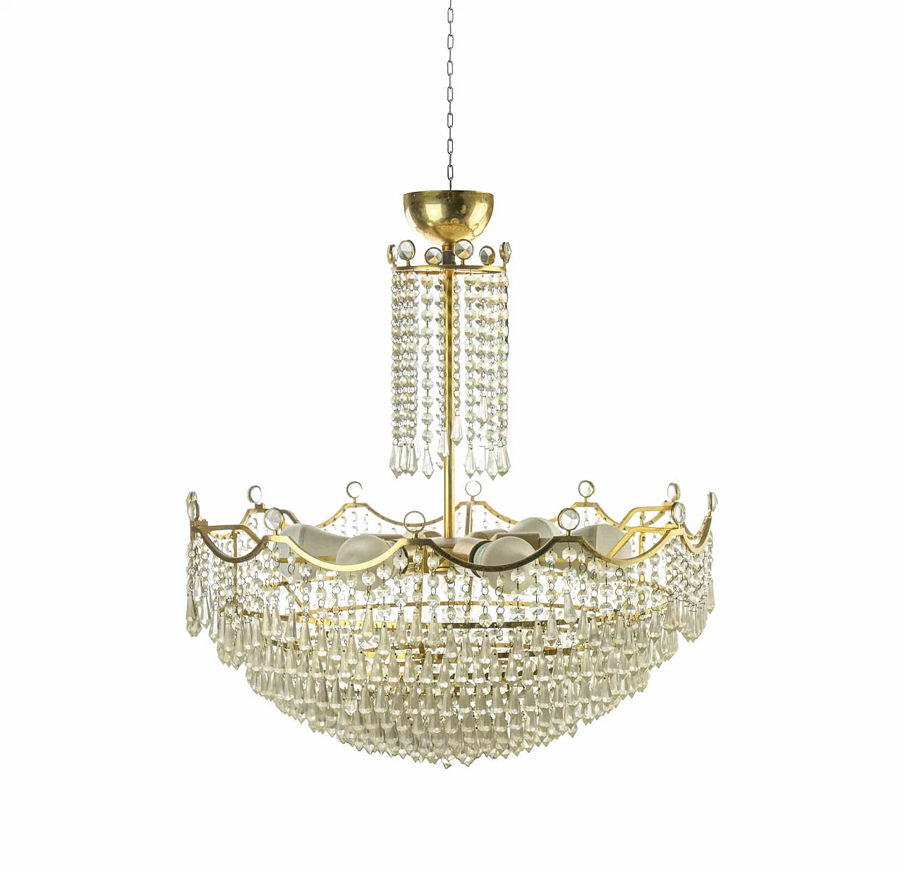 Crystal Drops Chandelier 1940s-1950s 1