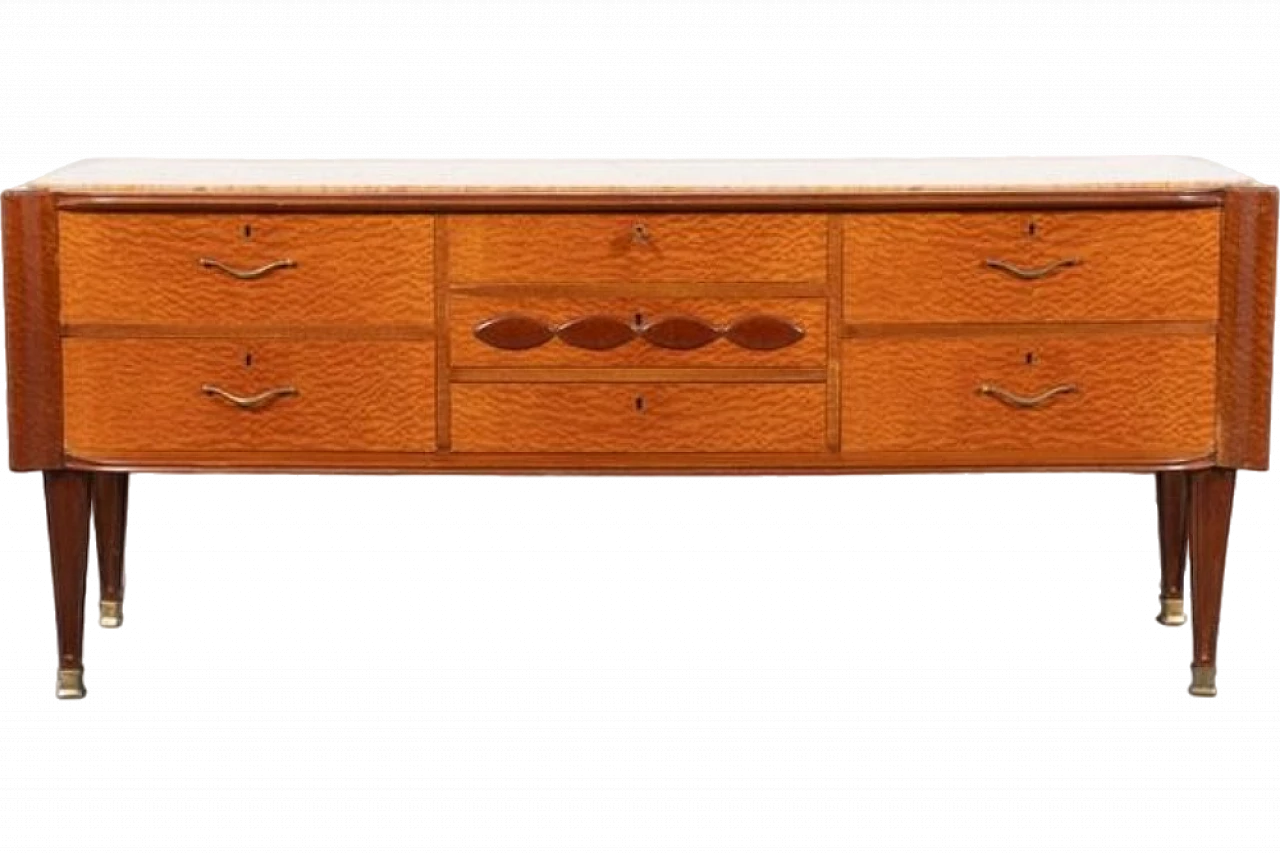 Chest of drawers with marble top by Arredamenti Falcieri, 1950s 10