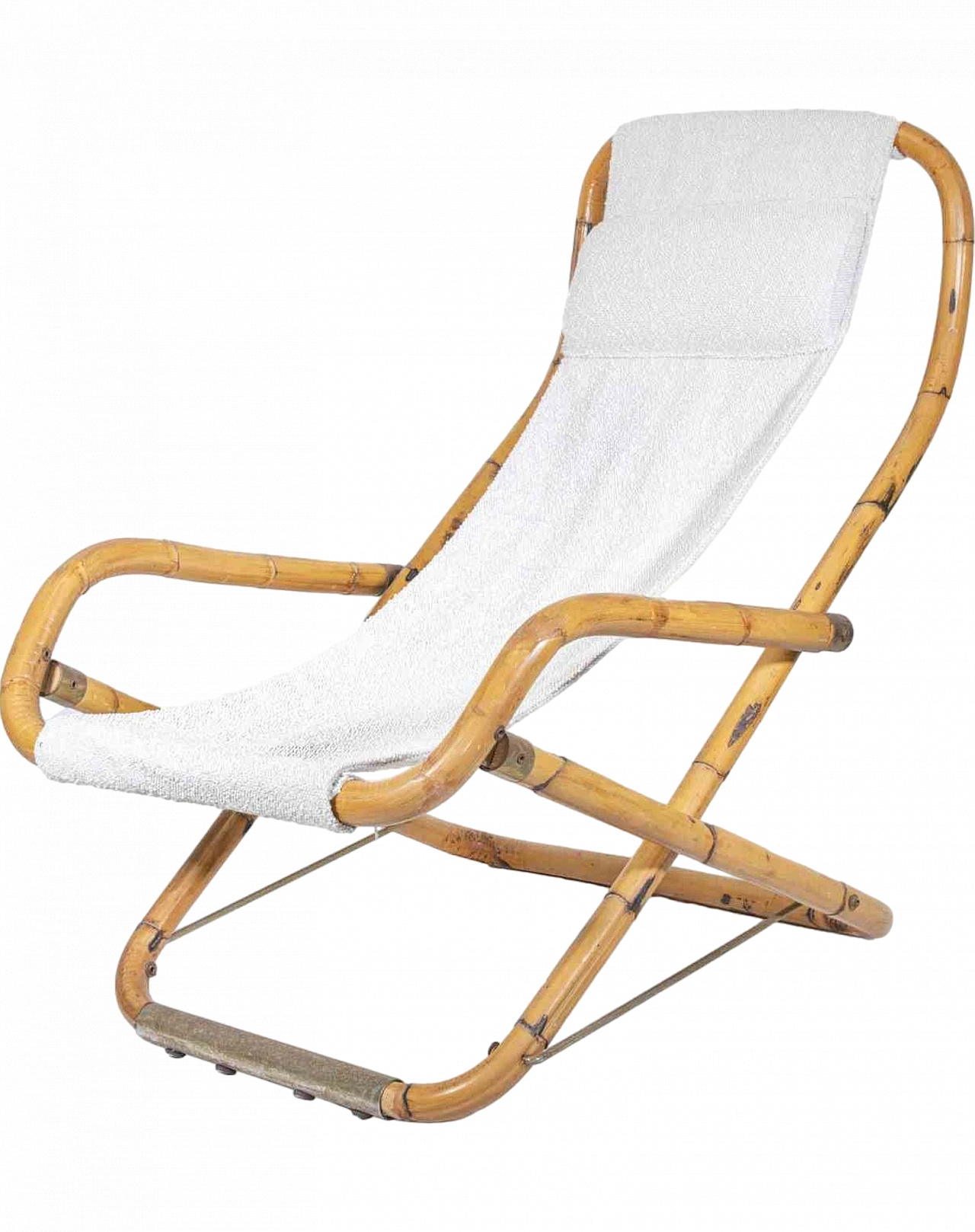 Folding bambu deckchair 1960s-1970s 5