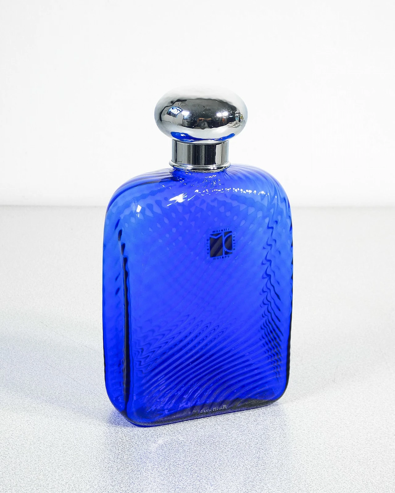 Blown Murano glass bottle by Carlo Moretti, 1970s 1