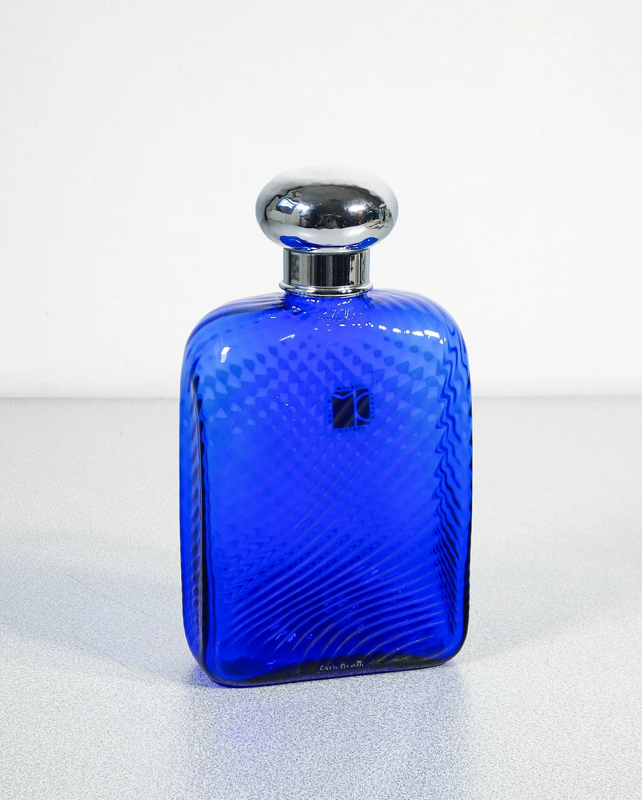 Blown Murano glass bottle by Carlo Moretti, 1970s 5