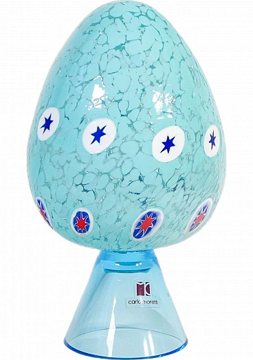 Blown glass egg sculpture by Carlo Moretti, 1970s