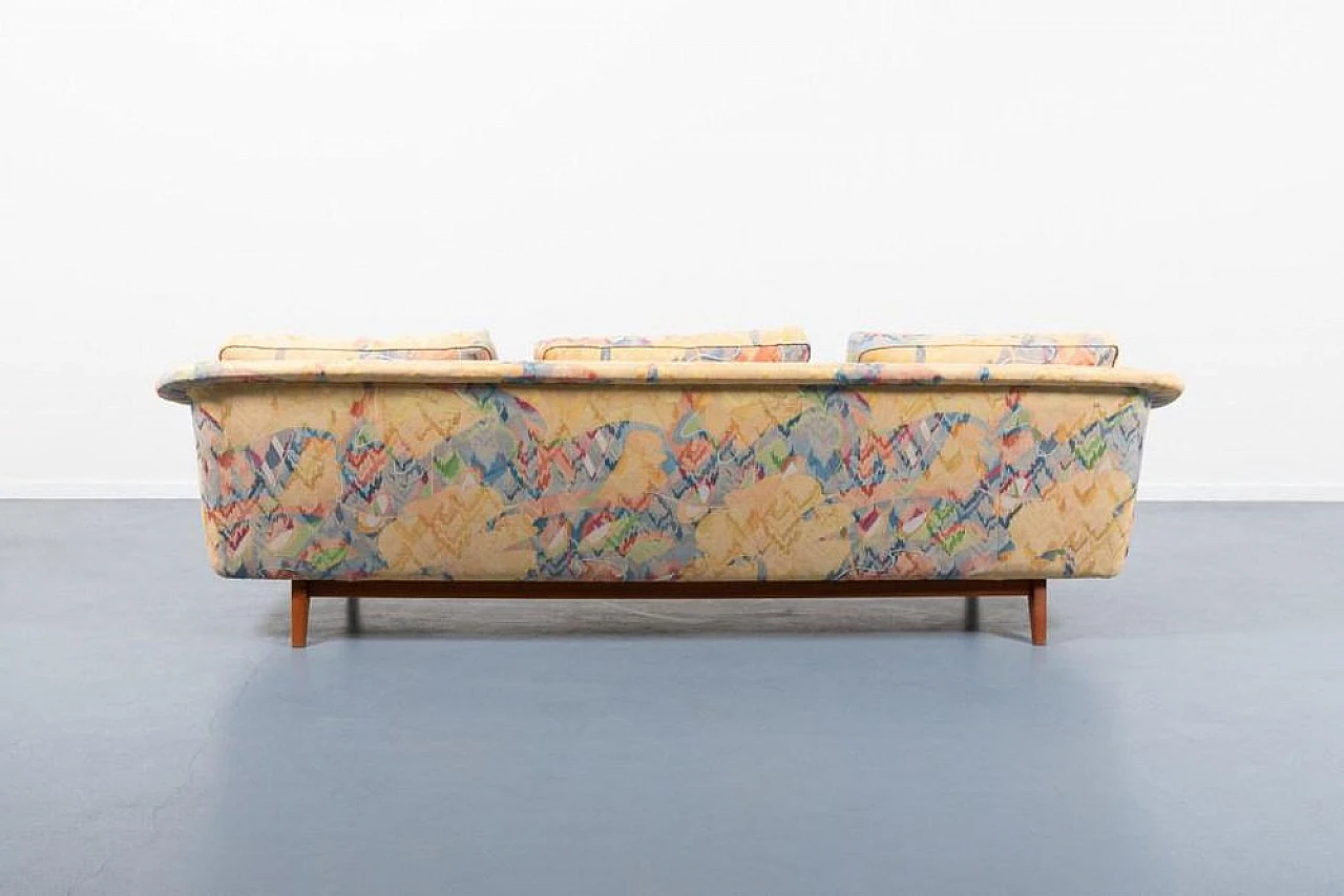 Fabric and teak sofa by Karl Erik Ekselius for JOC, 1970s 10