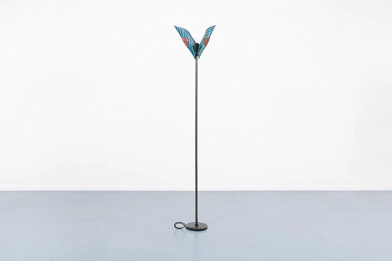 Murano glass shade floor lamp by Studio Italia, 1980s 2