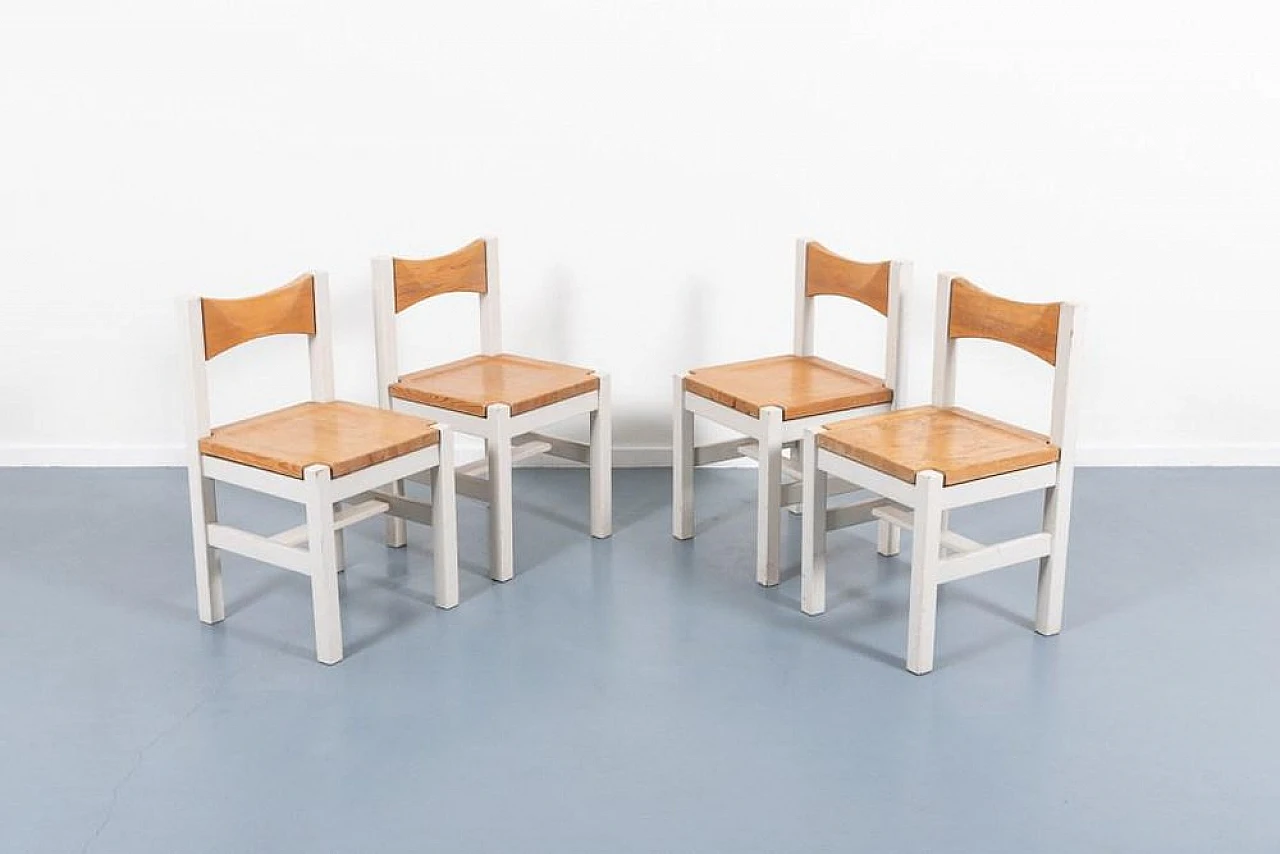 4 Hongisto Chairs by Laukaa Wood for Ilmari Tapiovaara, 1960s 1