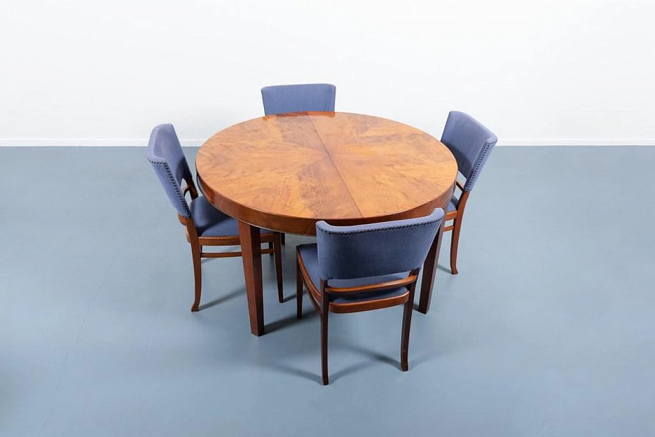 Mid-Century Danish Dining Table & Chairs, 1950s, Set of 7 7