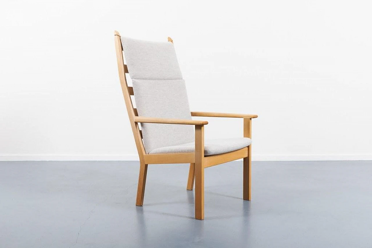 High back easy armchair by Hans Wegner for Getama, 1970s 1