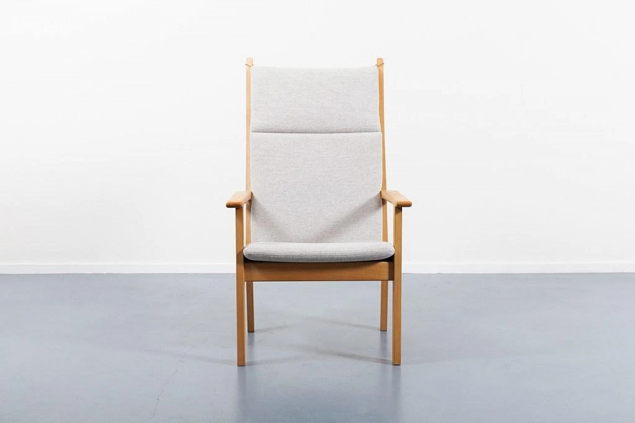 High back easy armchair by Hans Wegner for Getama, 1970s 2