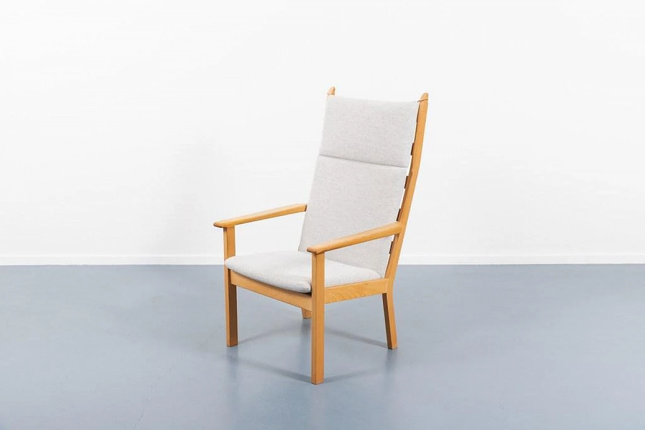 High back easy armchair by Hans Wegner for Getama, 1970s 3