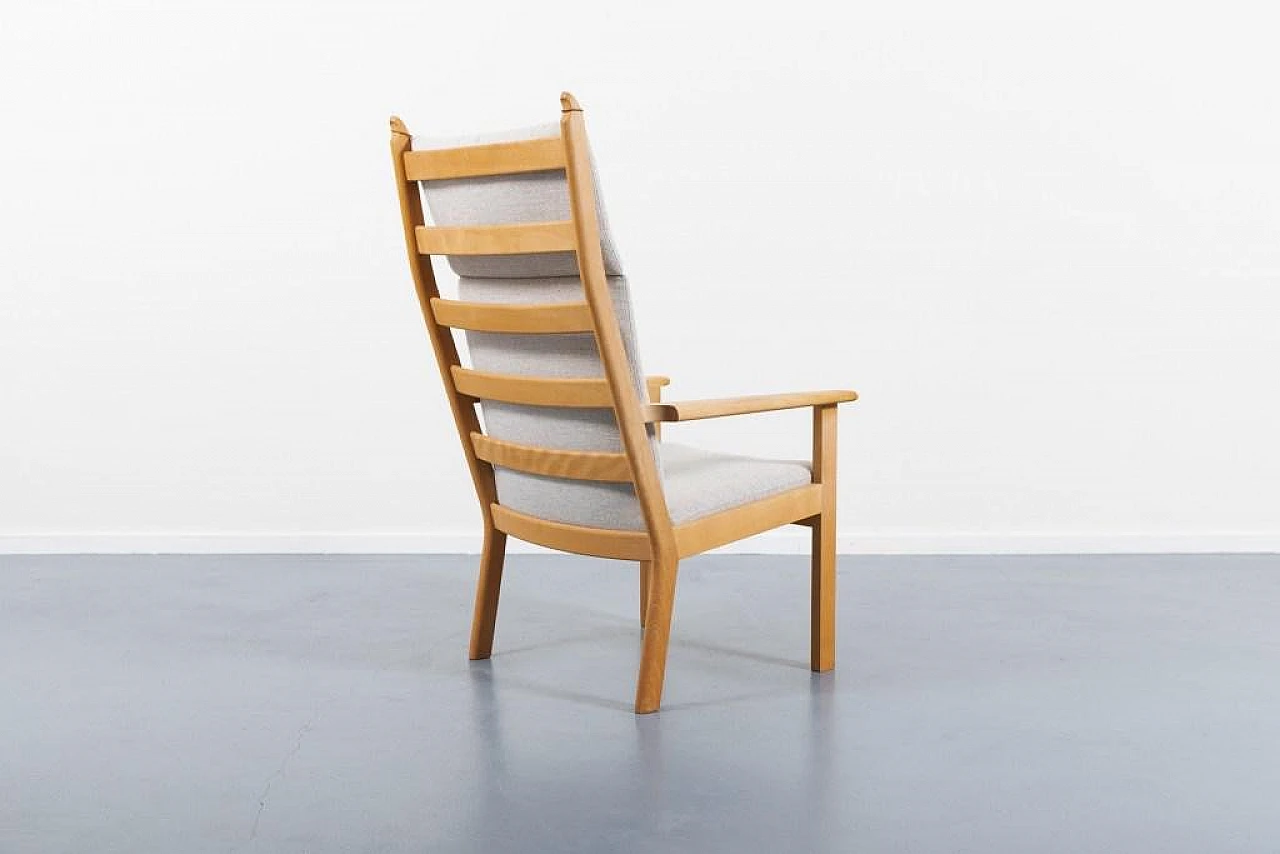 High back easy armchair by Hans Wegner for Getama, 1970s 5