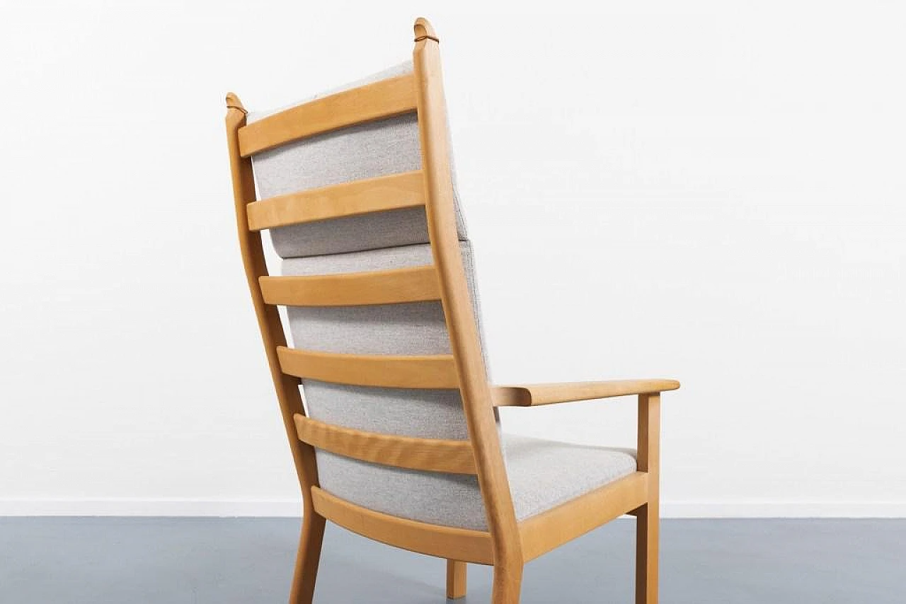 High back easy armchair by Hans Wegner for Getama, 1970s 6