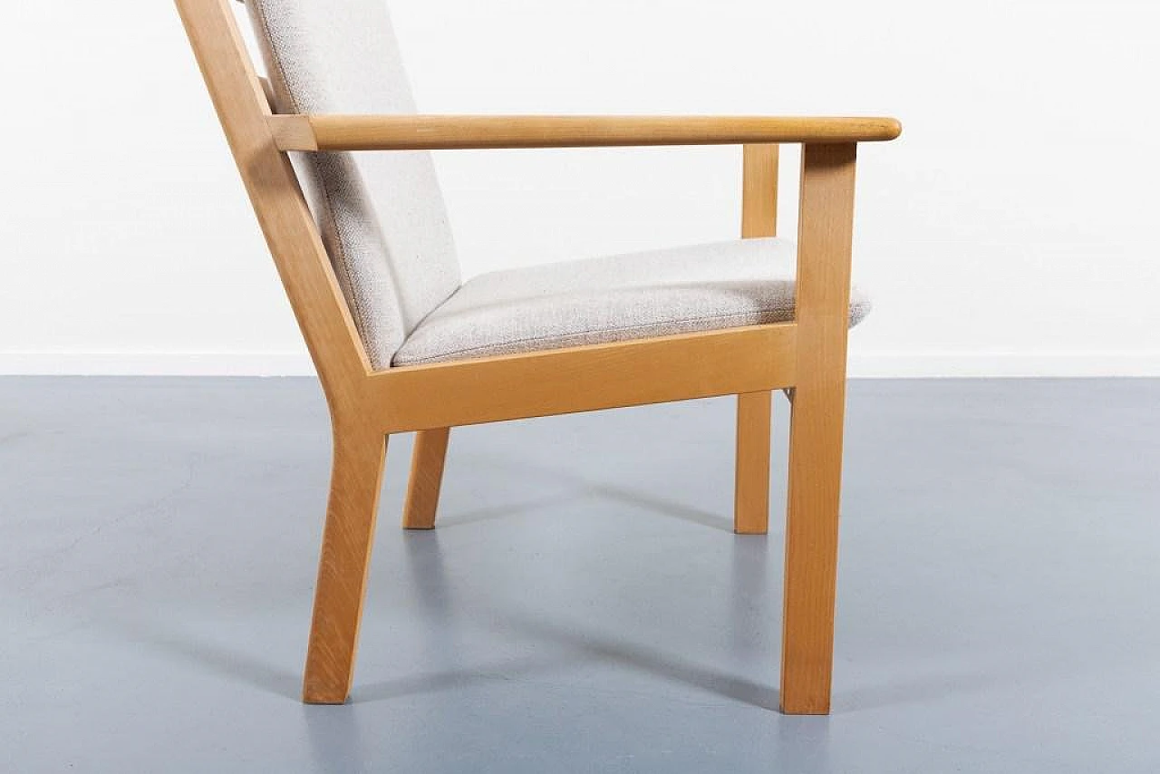 High back easy armchair by Hans Wegner for Getama, 1970s 8