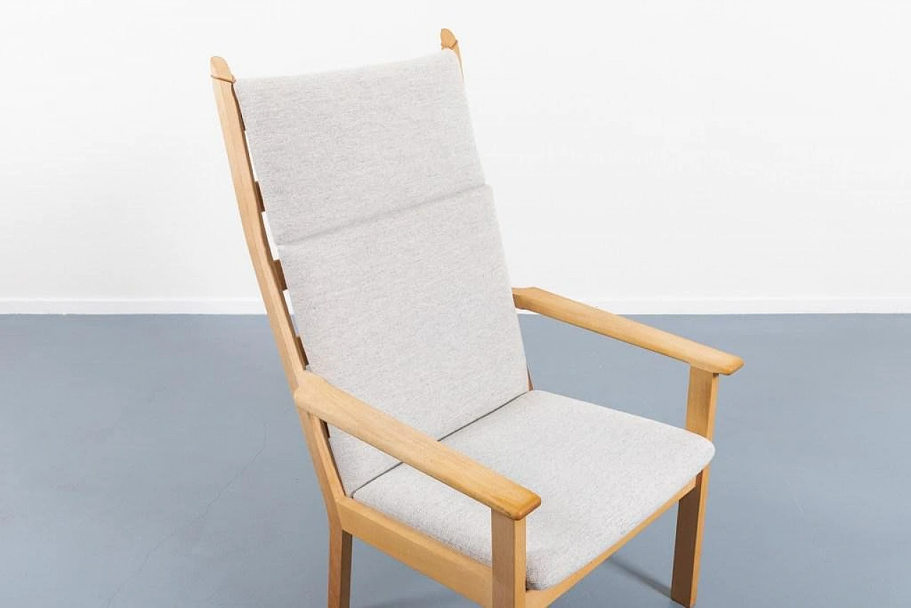 High back easy armchair by Hans Wegner for Getama, 1970s 10