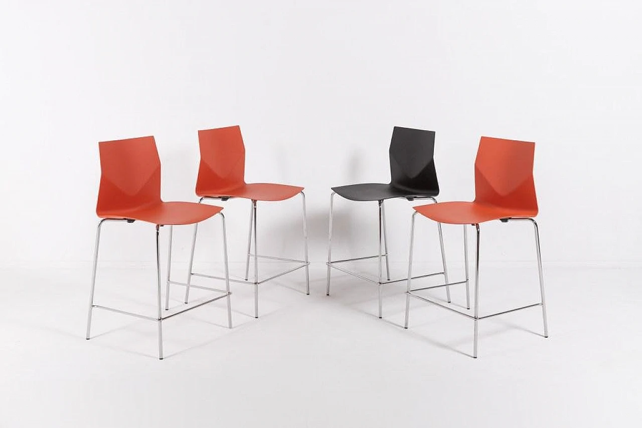 4 Stools by Strand+Hvass in steel, late 20th century 1