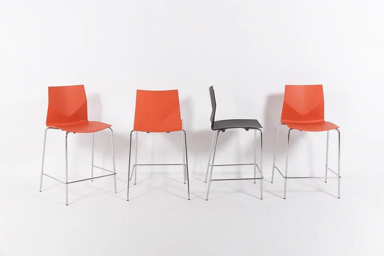 4 Stools by Strand+Hvass in steel, late 20th century 2