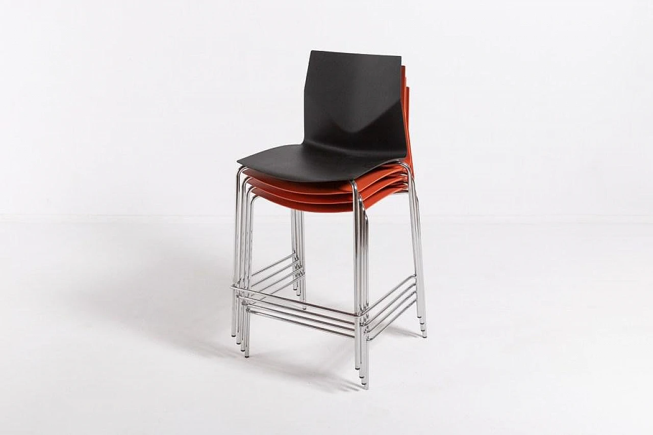 4 Stools by Strand+Hvass in steel, late 20th century 3