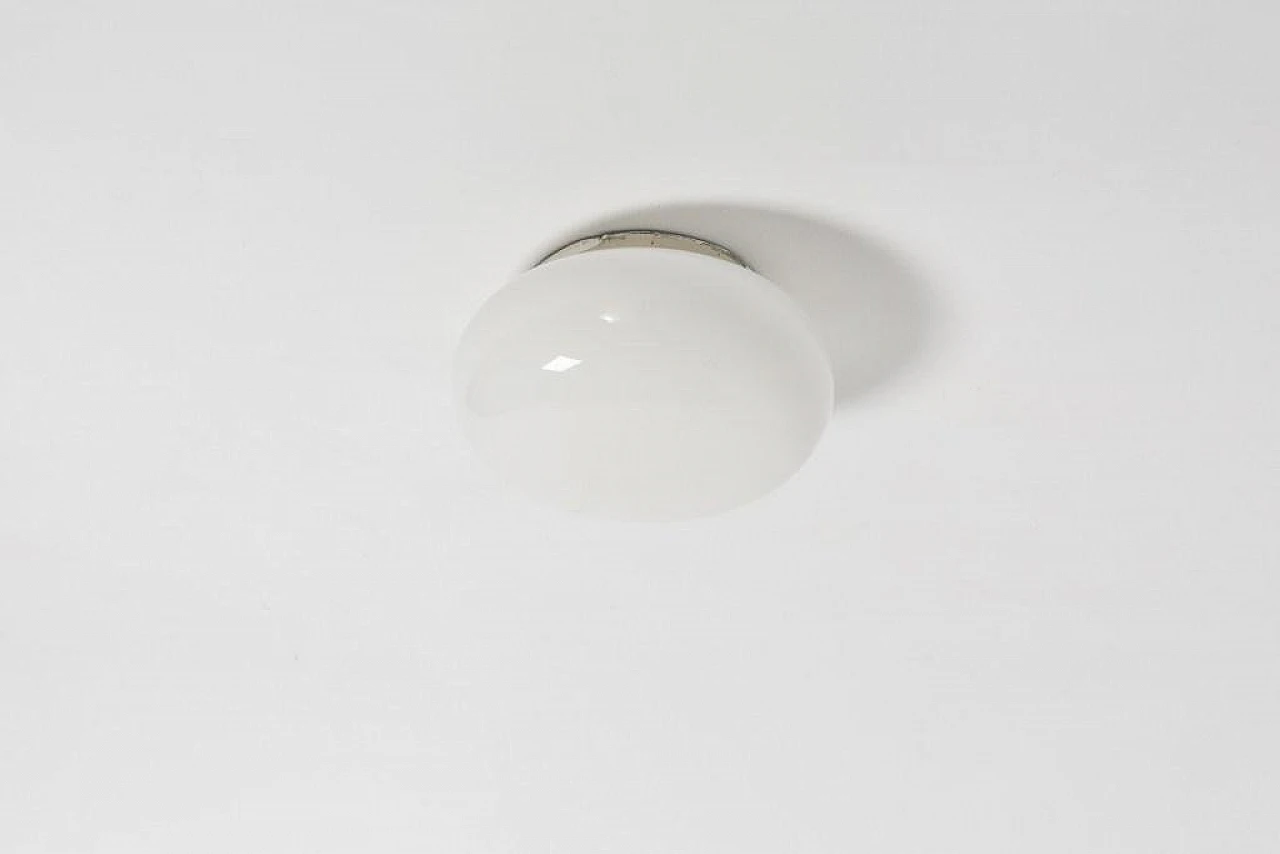 Lampade da soffitto opaline di Paavo Tynell per Taito Oy 4