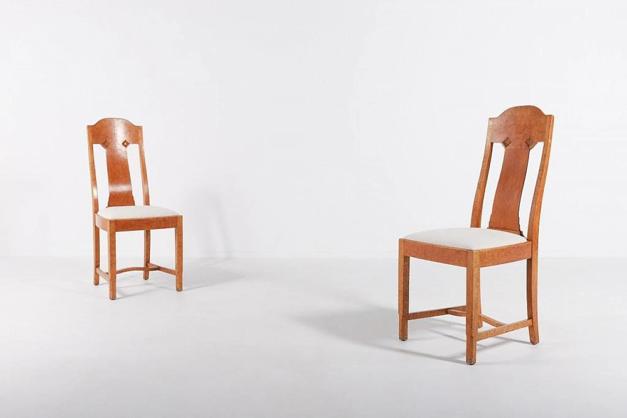 Pair of wooden chairs by Nordiska Kompaniet, 1930s 1