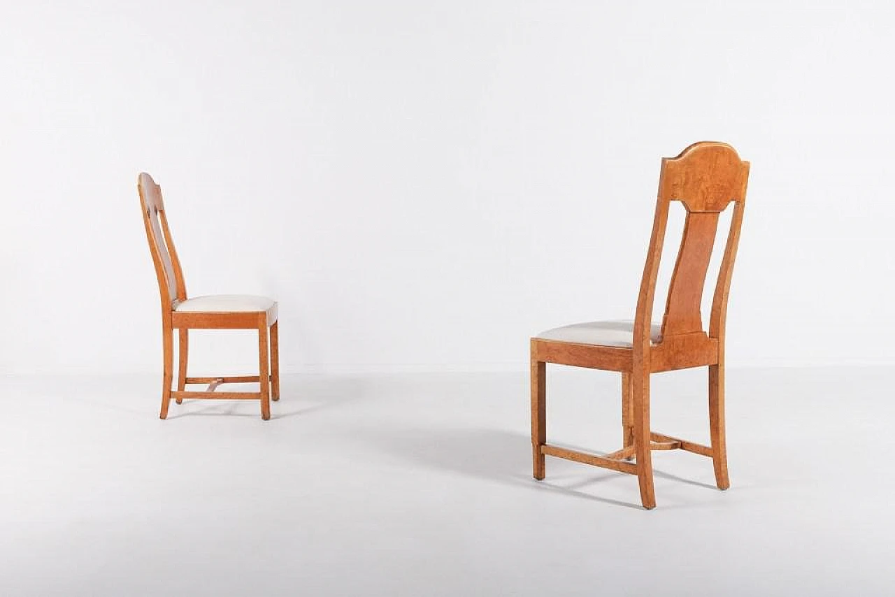 Pair of wooden chairs by Nordiska Kompaniet, 1930s 3