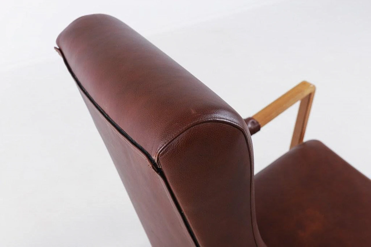 Leather SeatUp lounge chair by O.H. Sjögren, 1990s 11