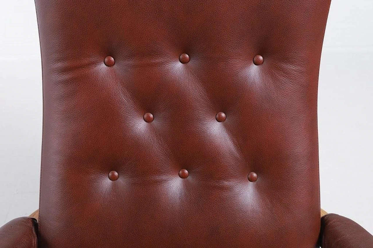 Leather SeatUp lounge chair by O.H. Sjögren, 1990s 15