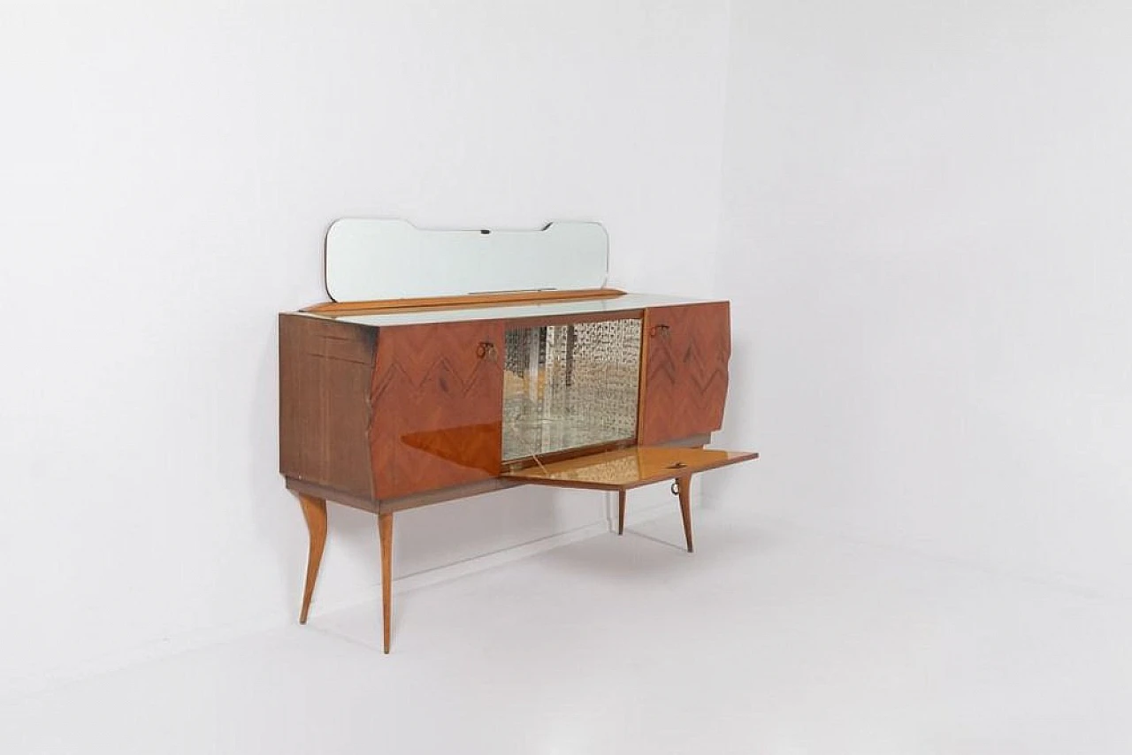 Credenza con specchio di Vittorio Dassi, anni '50 2