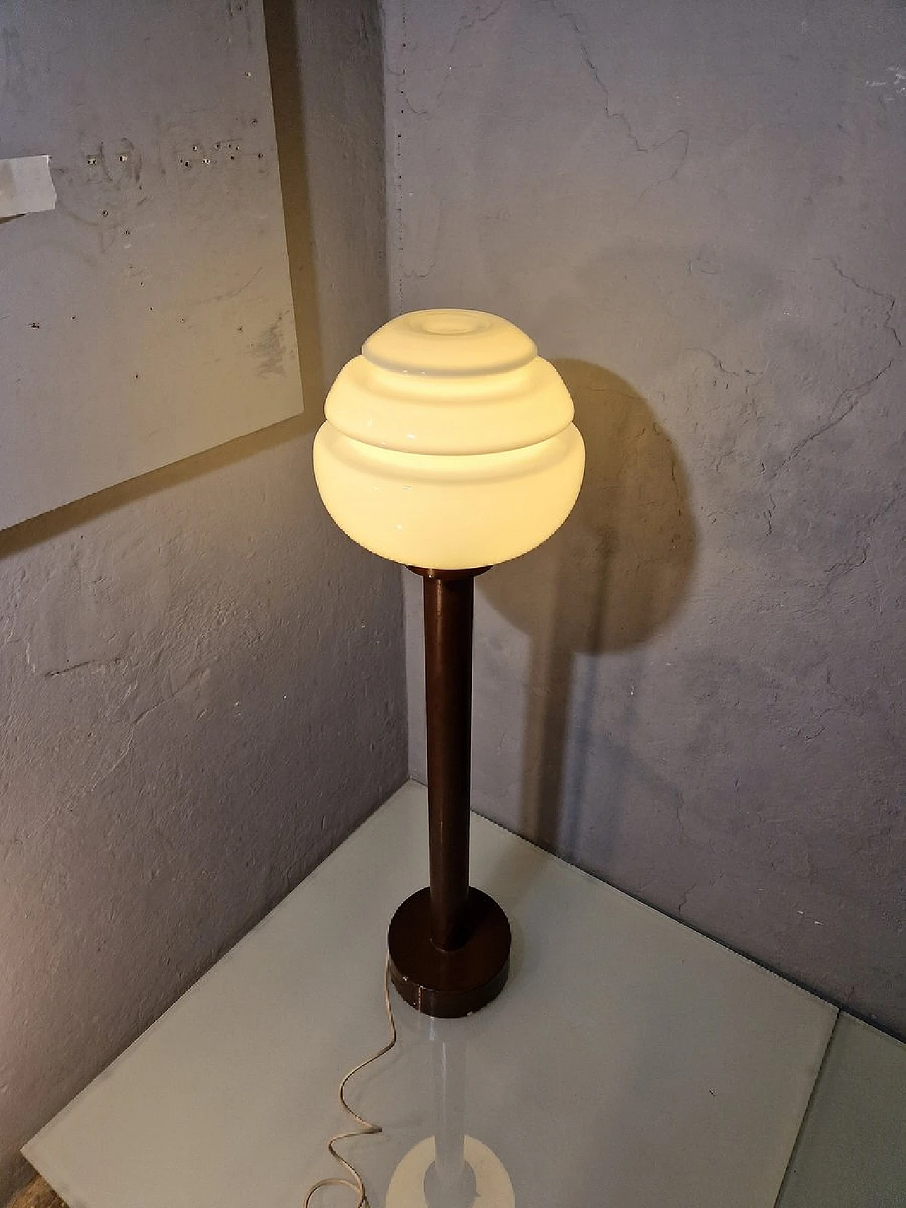 Lampada da terra in ghisa di Roberto Pamio per Leucos, anni '60 3