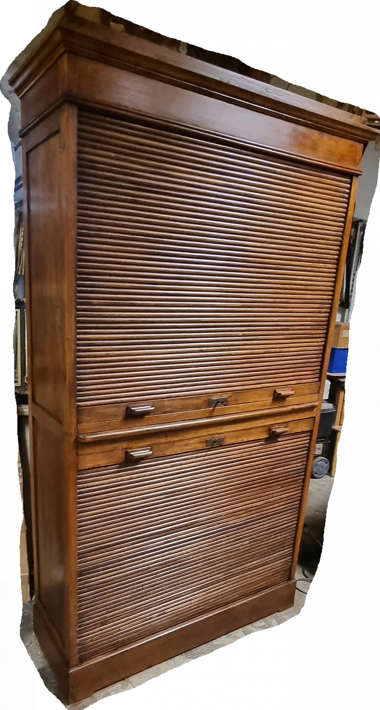 Oak shutter office cabinet 2